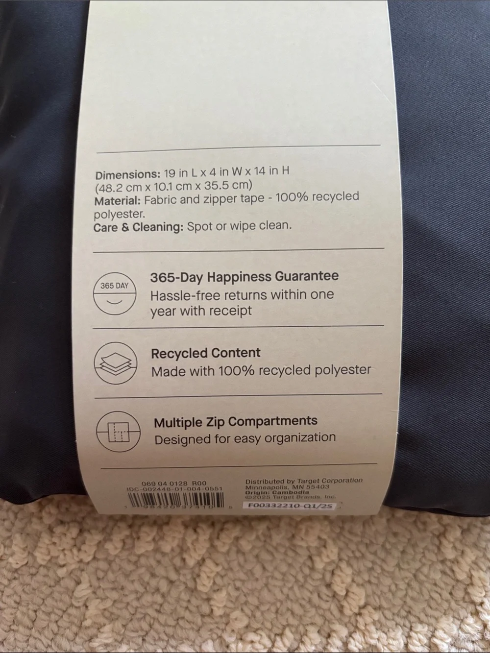 NWT Open Story 25L Packable Tote - Charcoal Gray